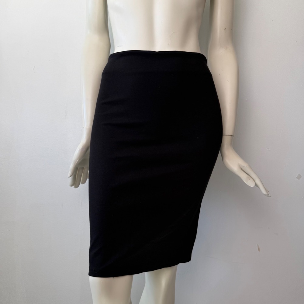 M Made In Italy Pencil Skirt Black High Waist Office Siren Corporate Goth Medium